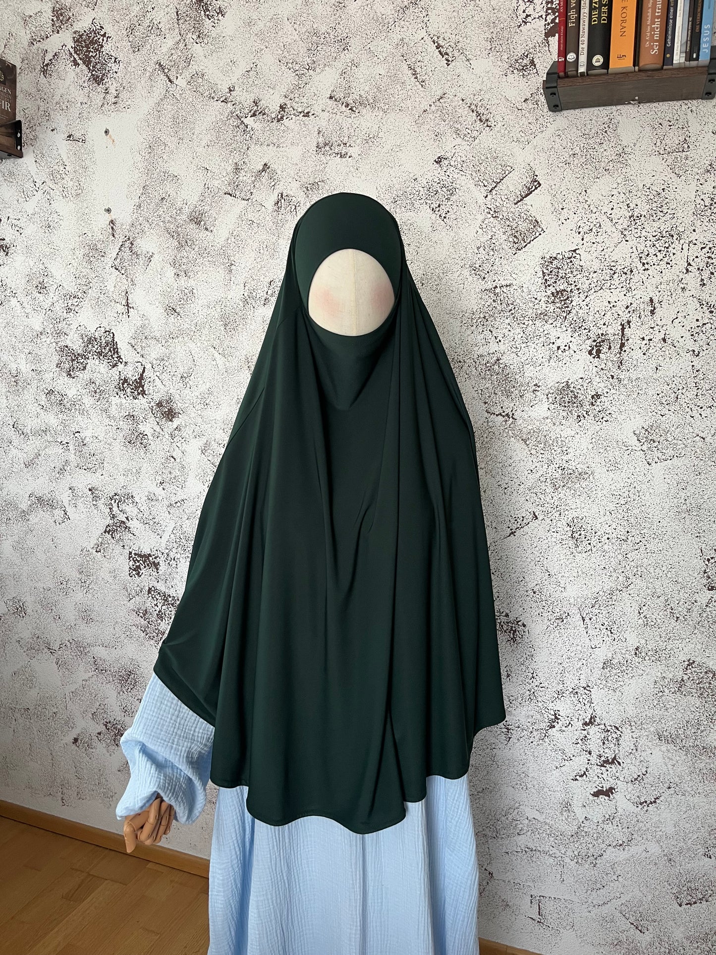 Jersey Khimar midi tannengrün