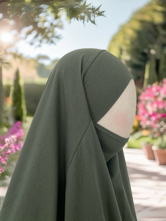 Jersey Cotton Khimar (kaki)