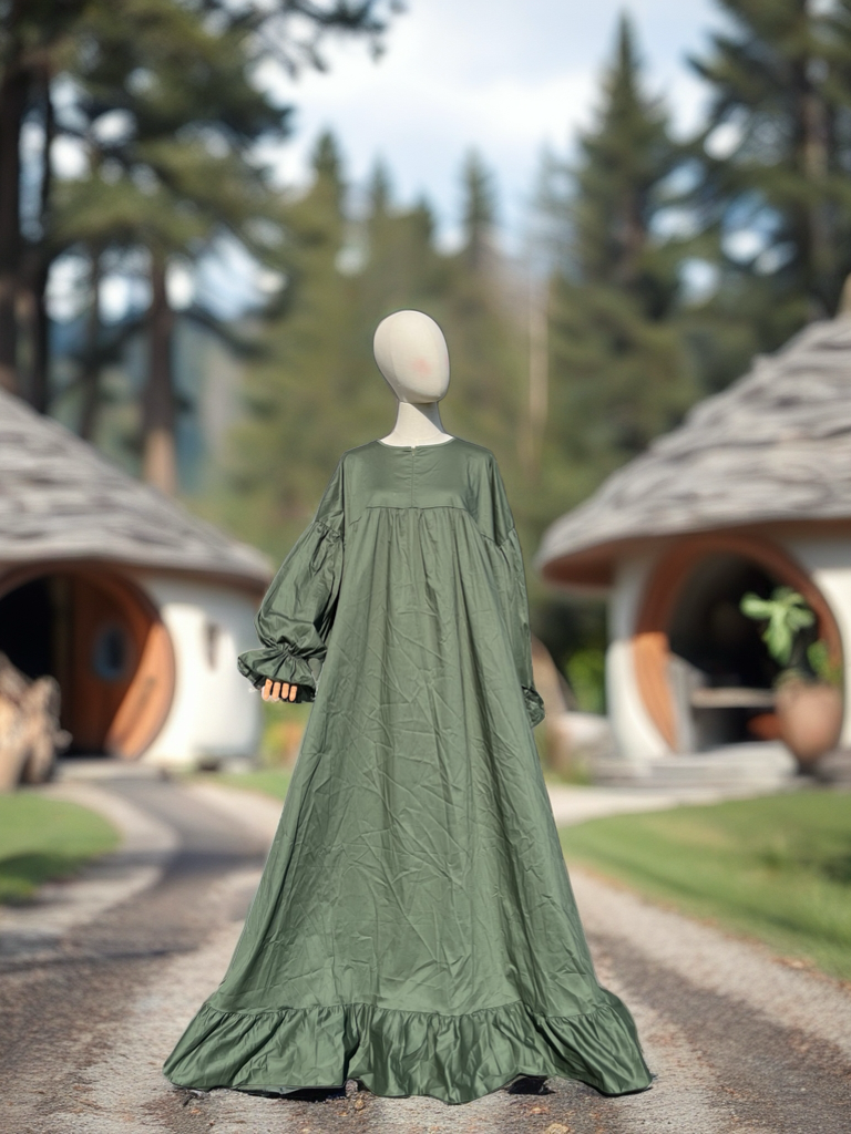 Abaya Popeline (kaki)