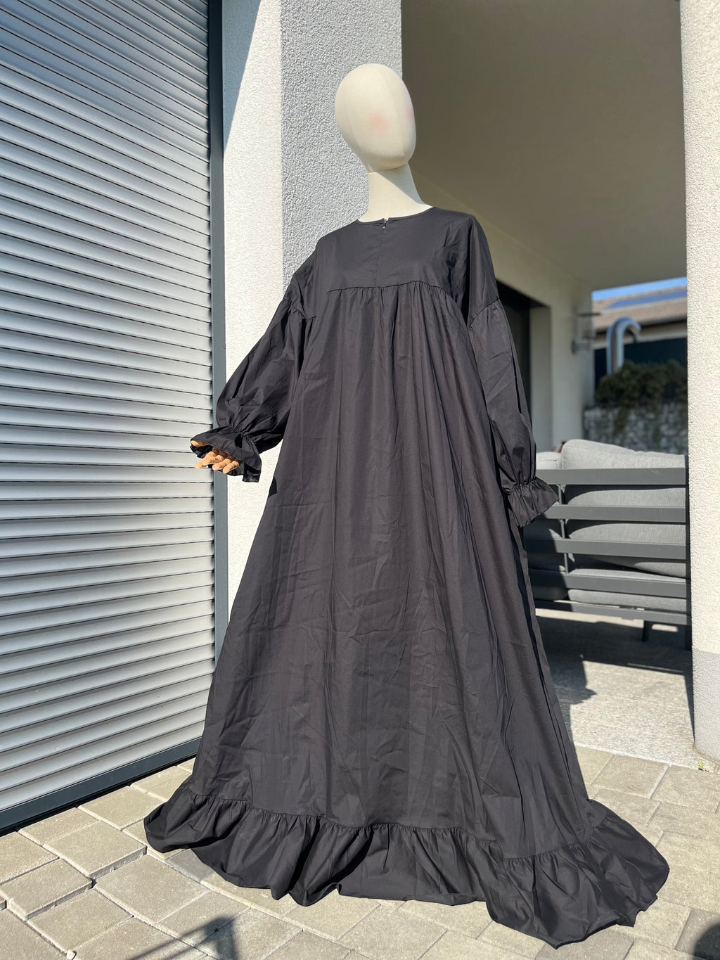 Abaya Popeline (schwarz)