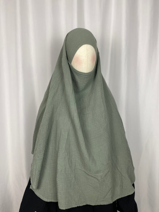 Khimar Baumwolle Pistazie
