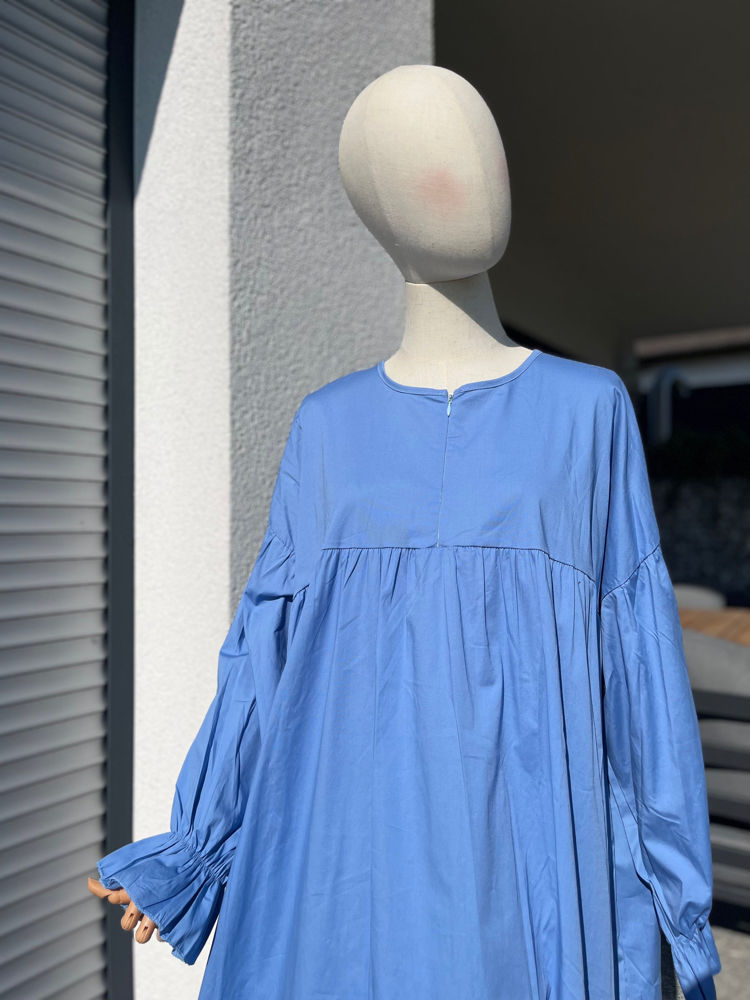 Abaya Popeline (jeanblau)