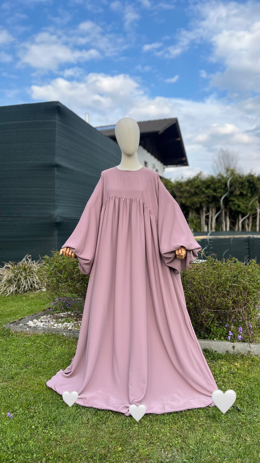 Ballonärmel Abaya 1,65m