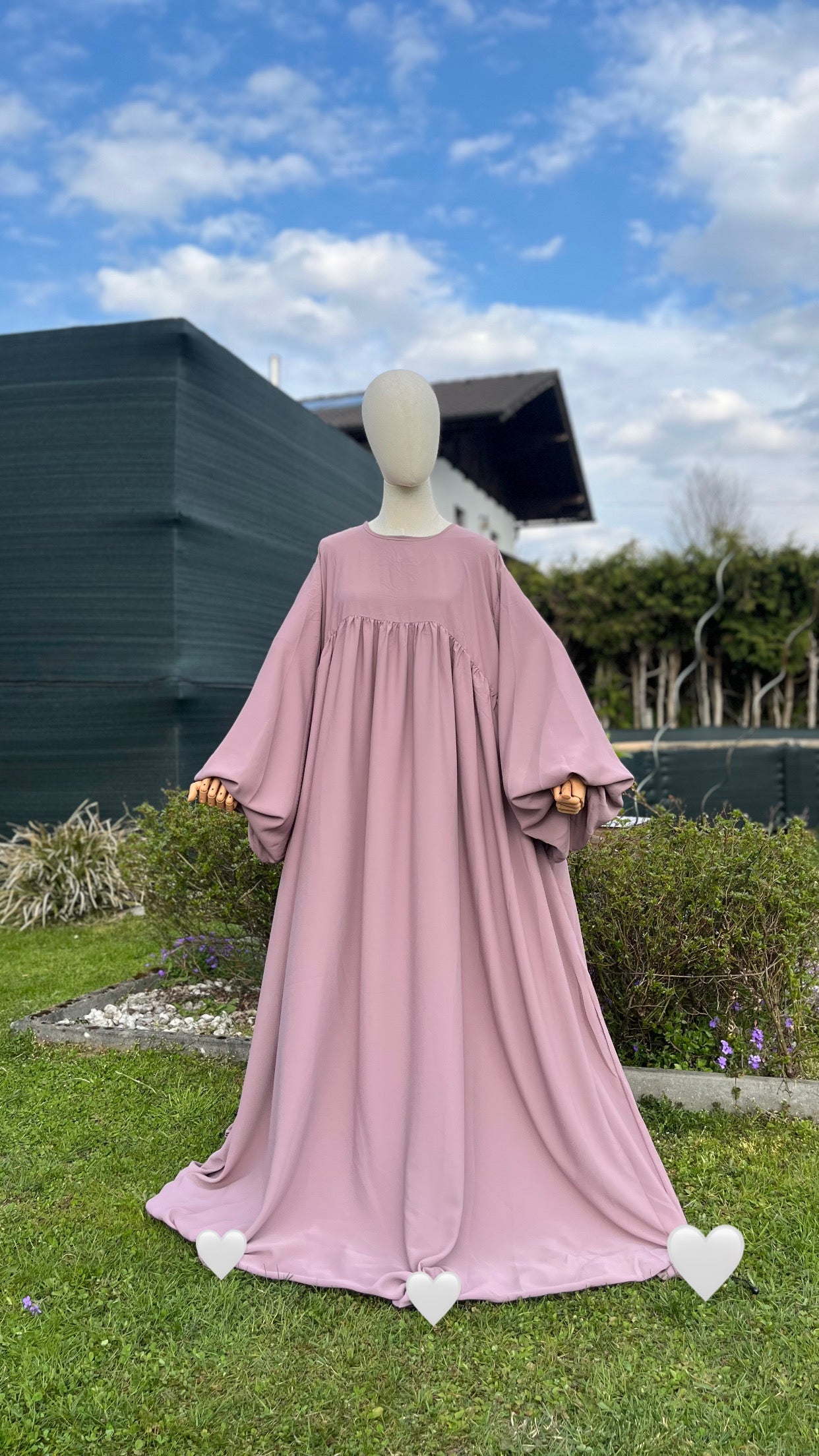 Ballonärmel Abaya 1,65m