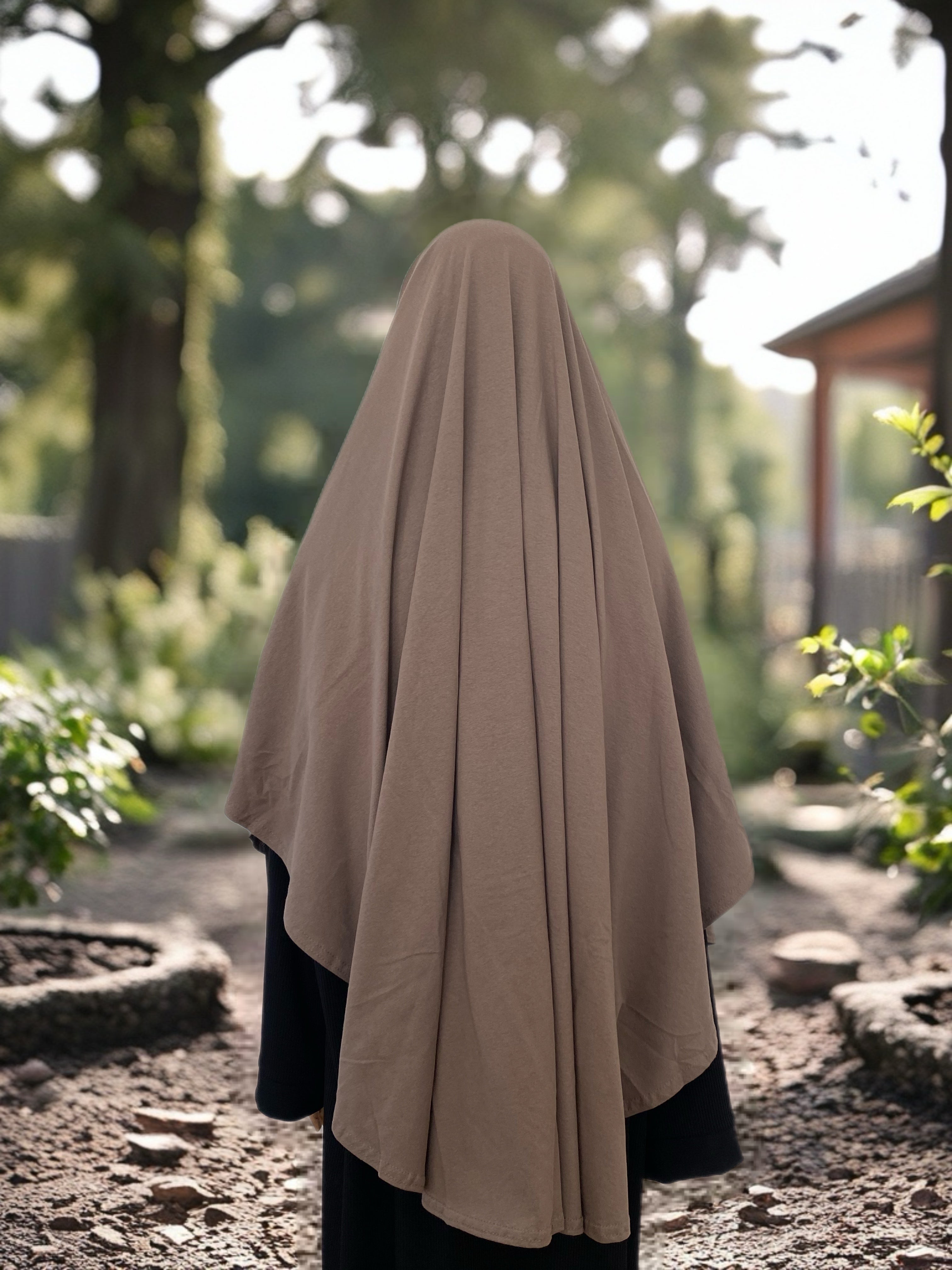 Jersey Cotton Khimar (taupe)