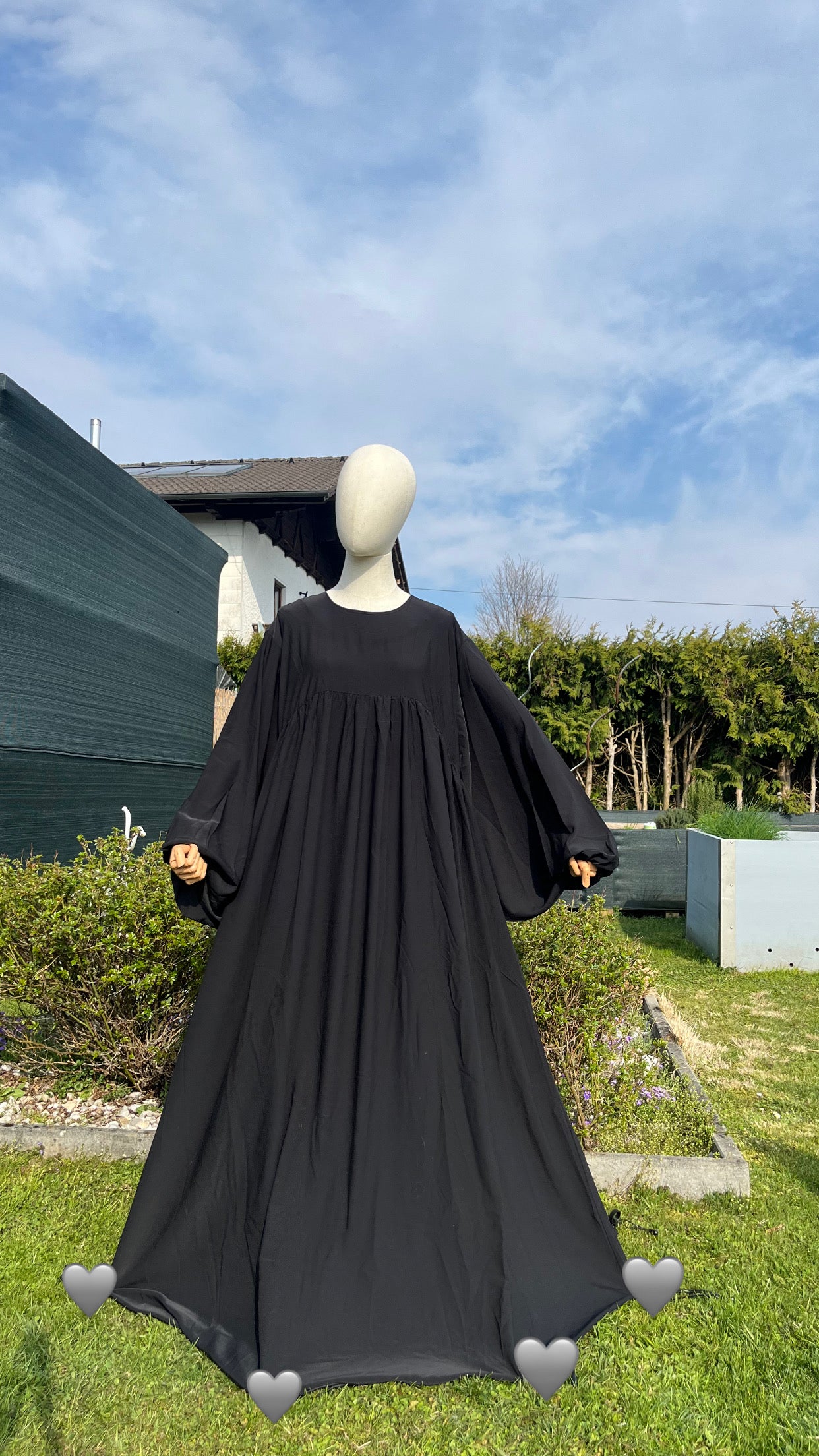 Ballonärmel Abaya 1,65m