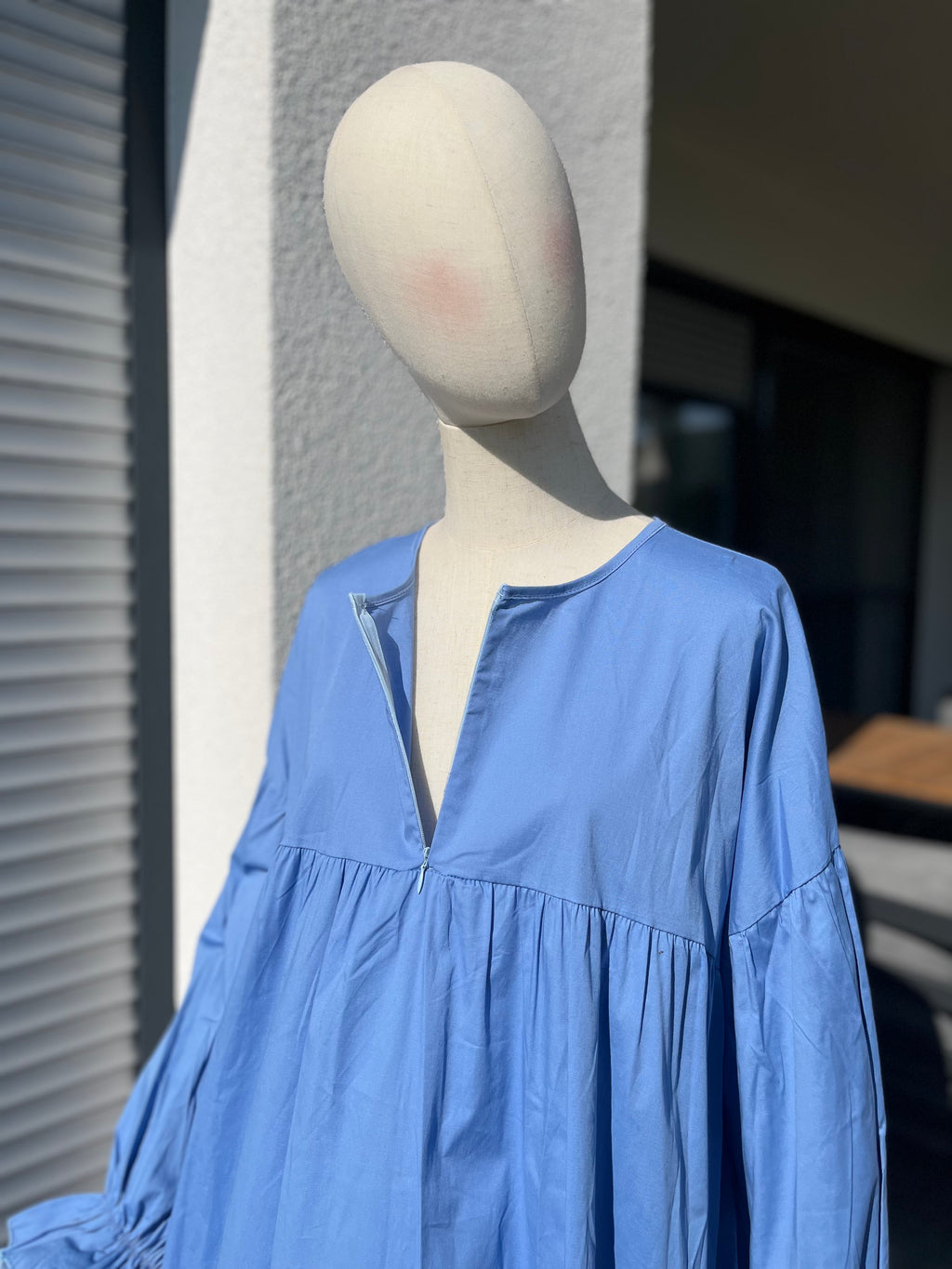 Abaya Popeline (jeanblau)