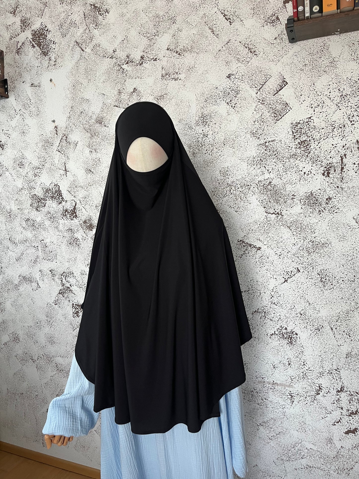 Jersey Khimar midi schwarz