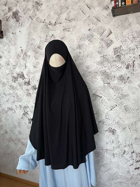 Jersey Khimar midi schwarz
