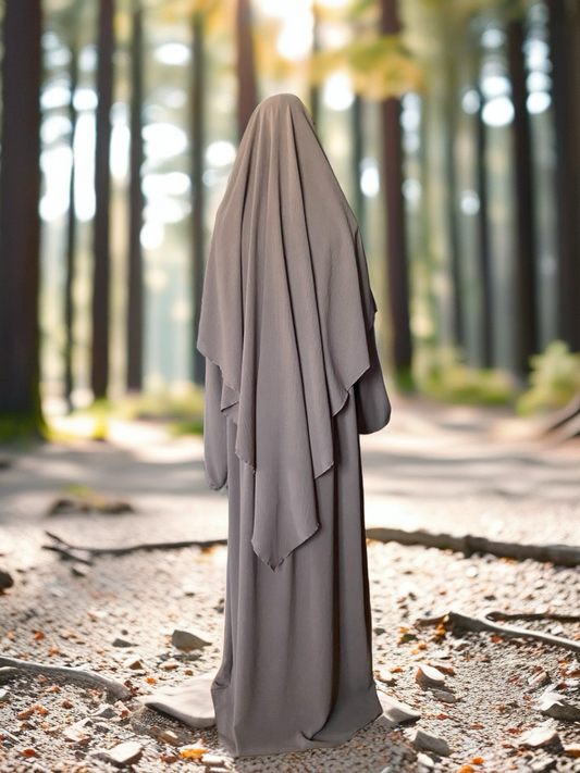 Khimar Abaya Set 1,45m taupe