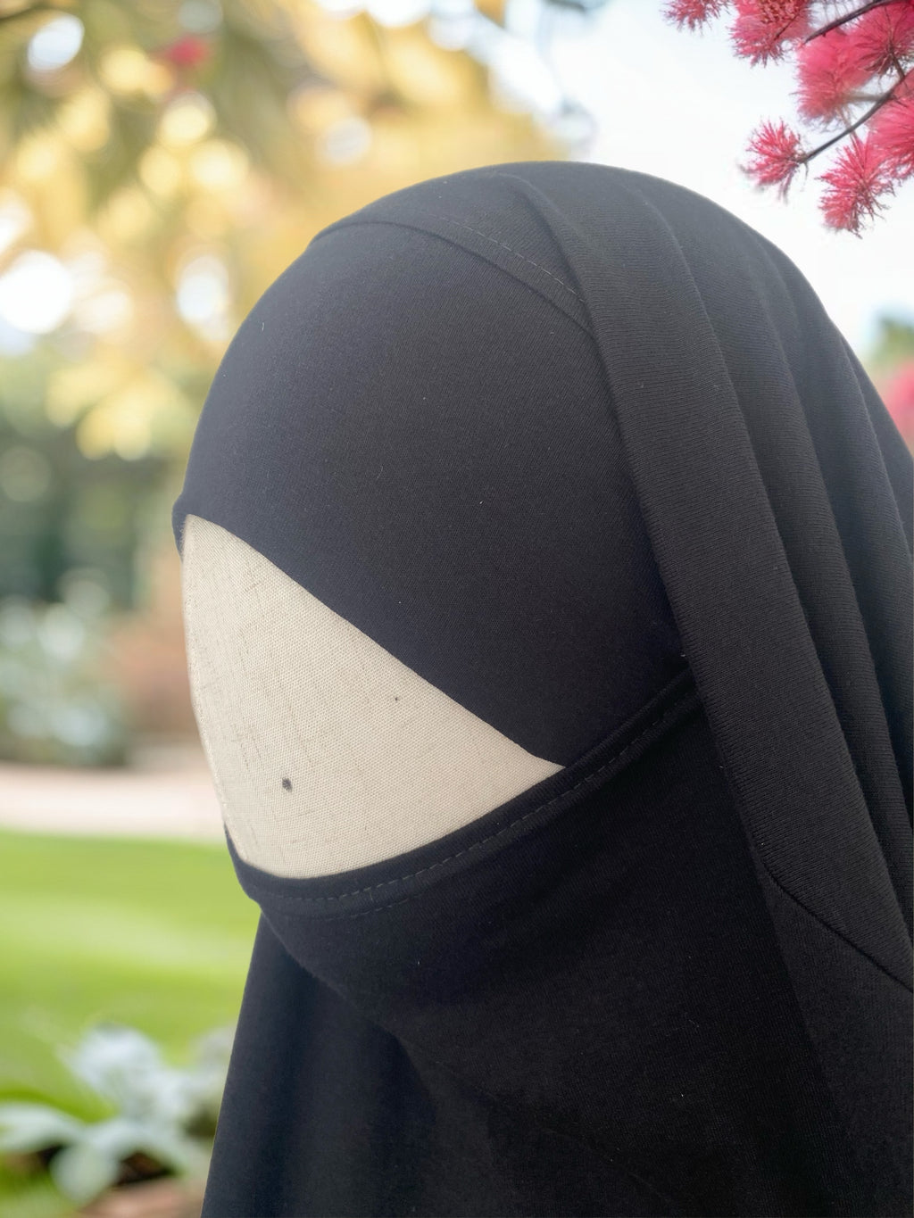 Jersey Cotton Khimar (schwarz)