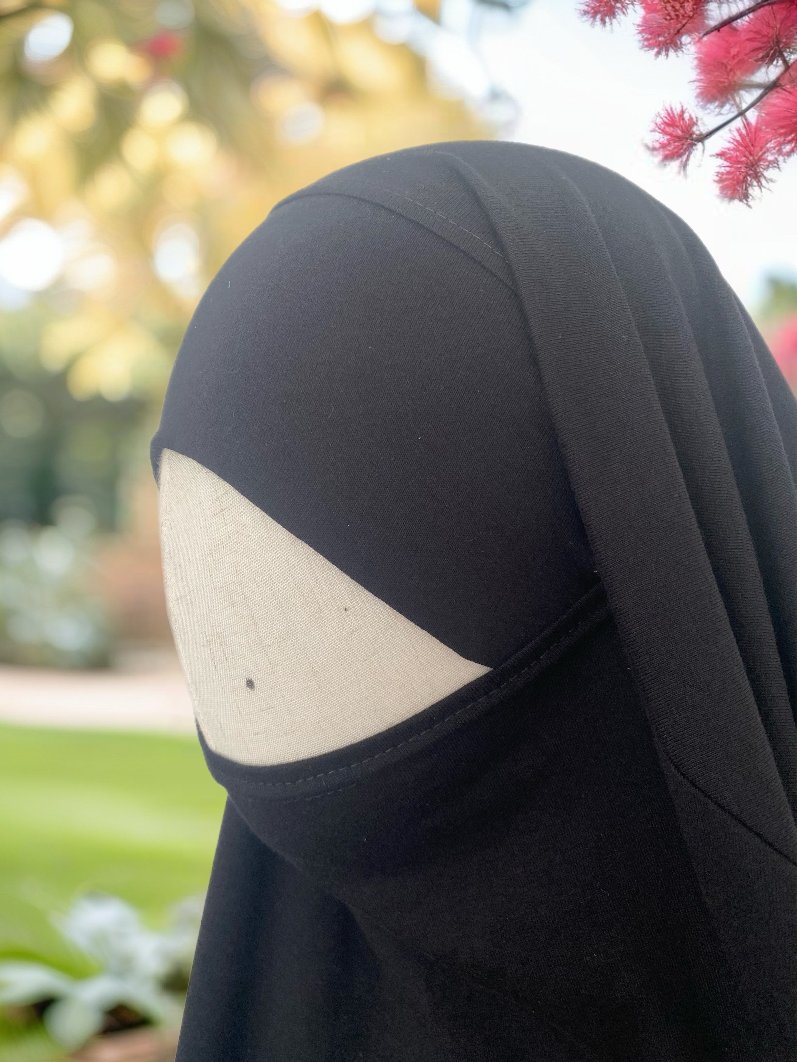 Jersey Cotton Khimar (schwarz)