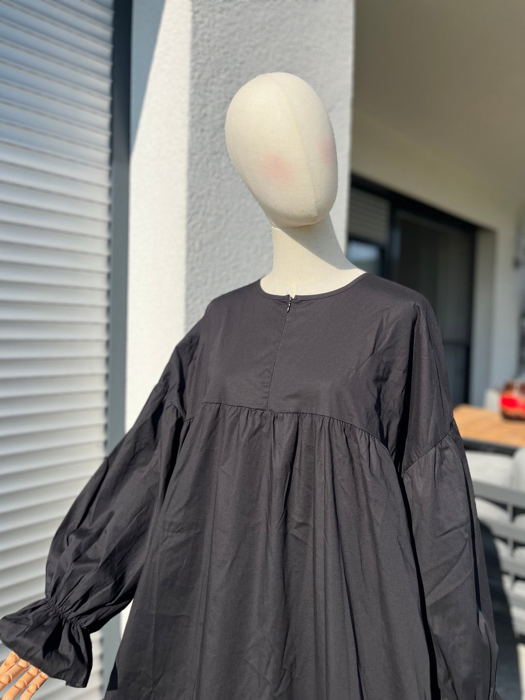 Abaya Popeline (schwarz)