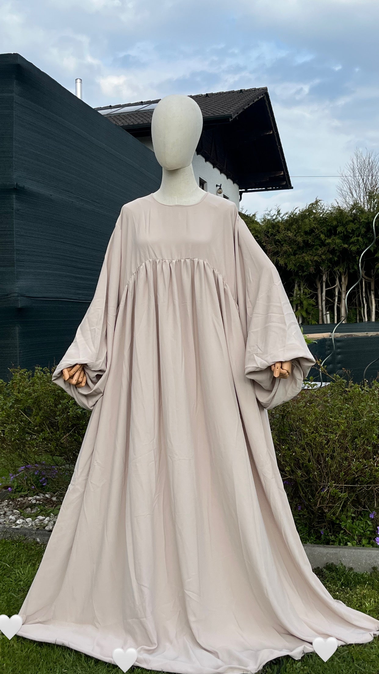 Ballonärmel Abaya 1,65m