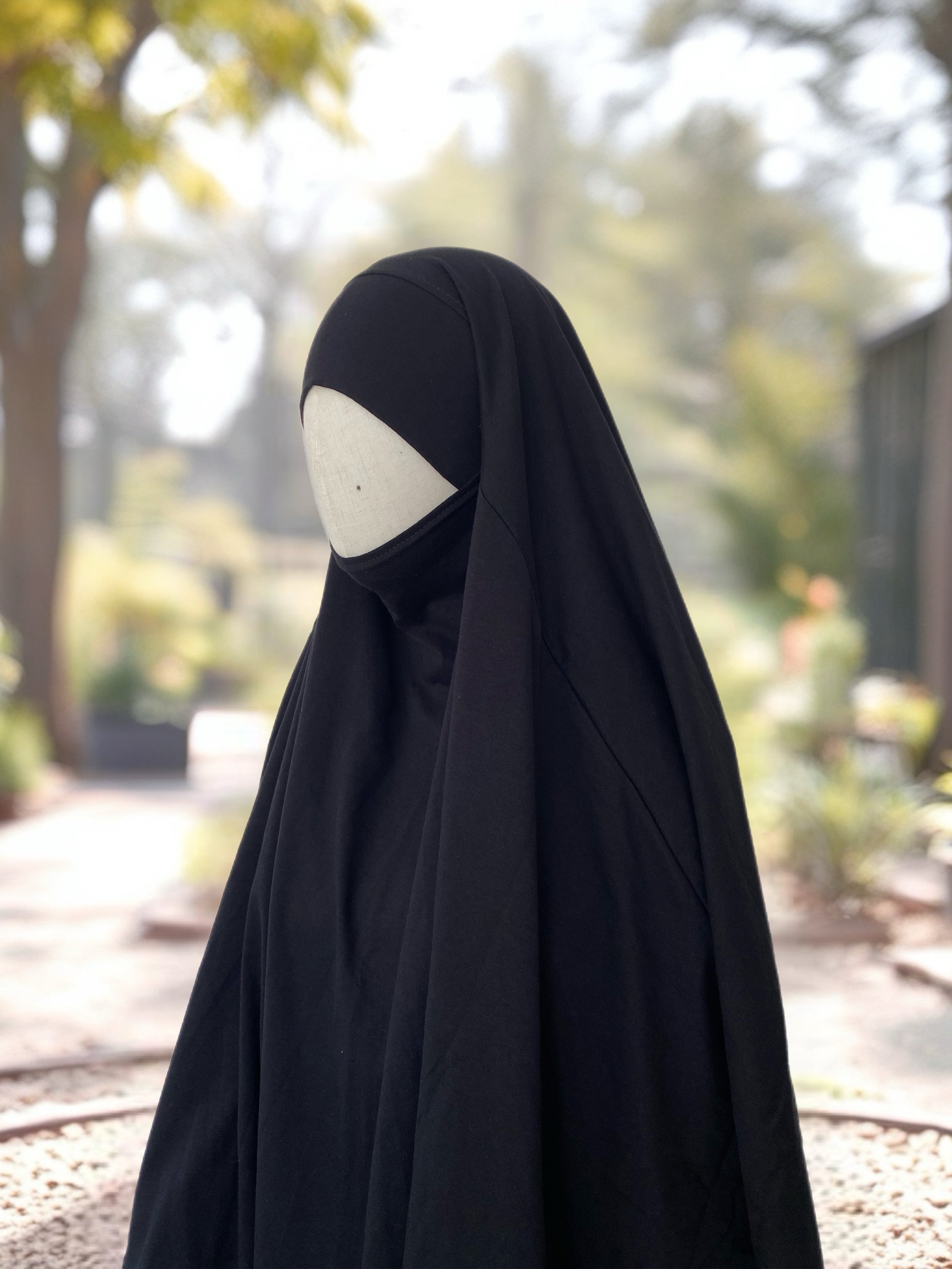 Jersey Cotton Khimar (schwarz)