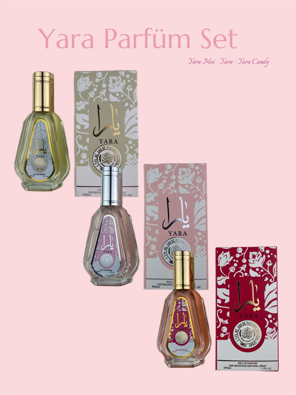Yara Parfüm Set (3 x 50 ml) Eid-Geschenk