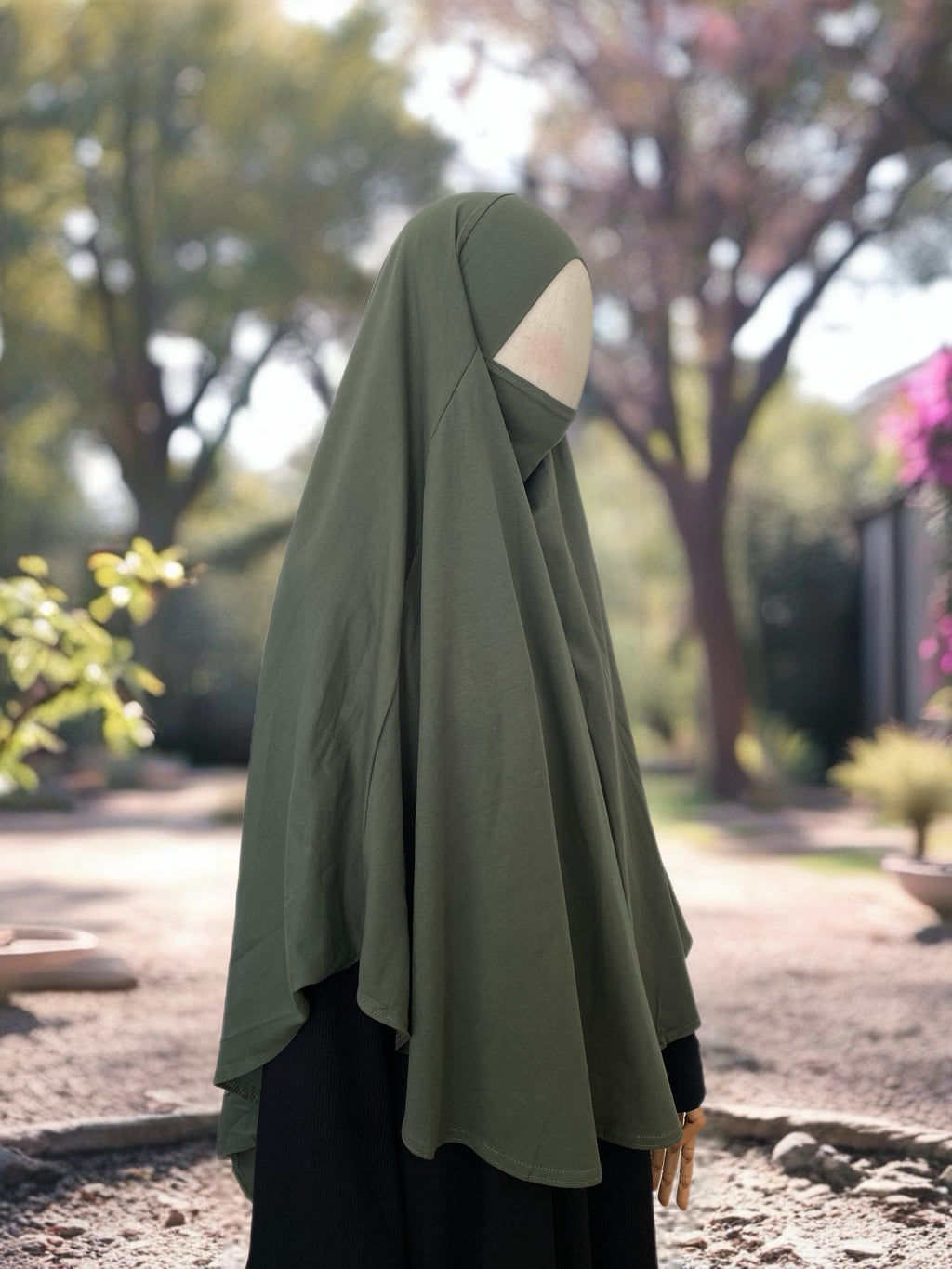 Jersey Cotton Khimar (kaki)