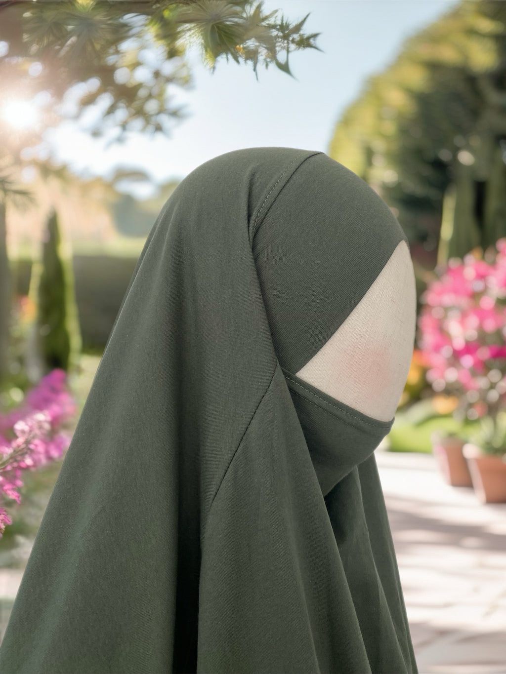 Jersey Cotton Khimar (kaki)