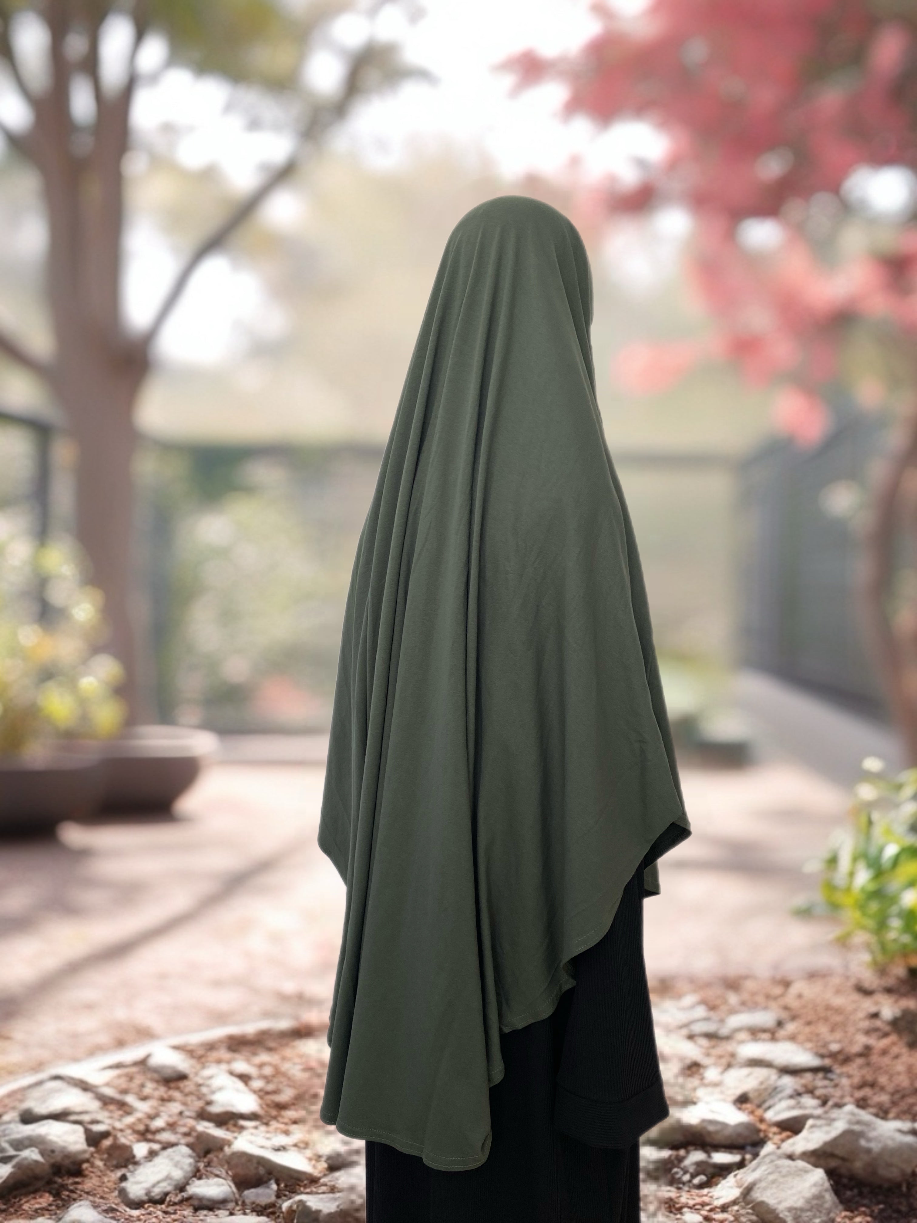 Jersey Cotton Khimar (kaki)